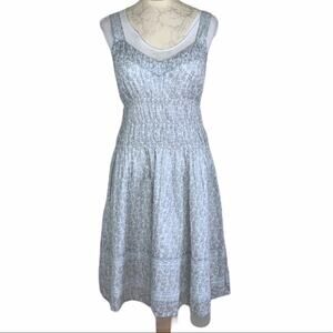 DKNY Jeans Ocean Park Dress White and Silver Size M